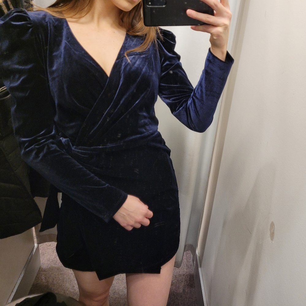 Lush brand - Blue Velvet Dress